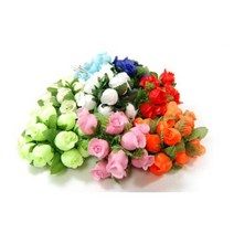 항아리장미(1묶음)/장미조화/꼬마장미/꼬맹이장미/작은장미꽃조화, 빨강