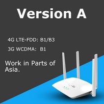 무선 라우터 공유기 WOBITEK 4G LTE WiFi 인터넷 라우터 Sim 카드 슬롯 CPE 잠금 해제 무선 300Mbps 외부, CHINA_Verson A