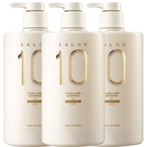 미쟝센 살롱 클리닉 10 샴푸 990ml (손상모발-리뉴얼)(대용량) /실크감촉 약산성 단백질샴푸, 3개