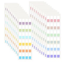 Bekecidi 스티커 인덱스 탭 120개 쓰기 가능한 페이지 마커 직사각형 노트 플래그 재사용 문서 종이 파일 폴더 책 라벨링 및 정리용 라지, 480