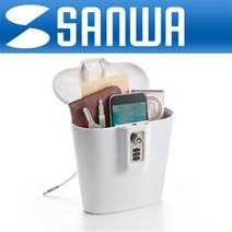 SANWA SL-72W 휴대용 도난방지 보관함/안전하게 보호