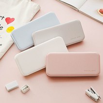 모던앳 심플 마카롱 3칸 분리 필통, 인디 핑크
