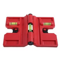 Angle Gauge Spirit Level w/ 3 Bubbl-es Magnetic Inclinometer with Stra-p 270 Degrees Adjustable Pipe, Red