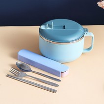 찬합용기 때리다 전용 원형 도시락통 스텐레스 직장인 식당 분당 밥독 대용량 찬합통 2535120394, 네로다 블루 _자기식기 쓰리 피스이다