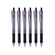 제브라 타프리 클립 볼펜 1.6mm 블랙 BNU5-BK, 6개