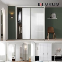 보루네오 10cm 작은방 붙박이장 슬라이딩 여닫이 미닫이 내부 슬라이드 5자 6자 7자, 네오여닫이 10cm, 화이트_다크그레이