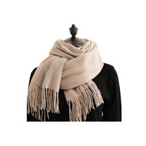 스카프 여성 가을겨울 캐시미어 머플러 봄가을용 대형 담요 단색 목도리 부드럽고 따뜻한 랩 술 포함