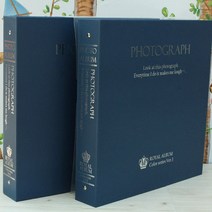 Color Album Ver.3 대용량 사진앨범 접착/포켓 NAVY, 2.NAVY COLOR_블랙접착식 40매, 상세설명 참조