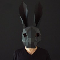 종이가면 페이퍼크래프트 도안 3D 모형 접기 DIY 페이퍼토이 동물 입체퍼즐 토끼 유니콘 여유 호랑이 말, A + 광택타입