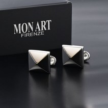 몬아트 MONART 커프스 맨즈 커프링크스 커프스 버튼 피라미드 스터드형 실버