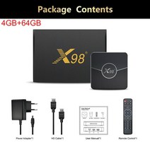 ott박스 디자인 x 98 플러스 Amlogic s905 w2 안드로이드 11 OS 듀얼 와이파이 BT 스마트 OTT TV 박스 유튜브 넷플릭스 ip tv 지원, 03 4GB 64GB_04 Au 플러그