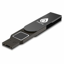 Thetis 테티스 FIDO2 보안 키 지문 USB A 2 요소 인증기 멀티 레이어 보호 HOTP / U2F 호환 윈도우 맥 OS 지메일 리눅스 사무실 비즈니스용 - 블랙