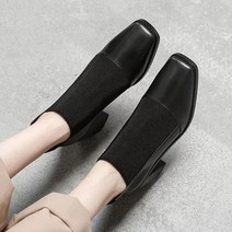 밍브띠 여자 골지 패턴 하이굽 앵클부츠