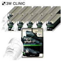 3W CLINIC 후레쉬 참숯 마스크 시트 100매