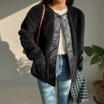 트렌디레더덤블플리스자켓