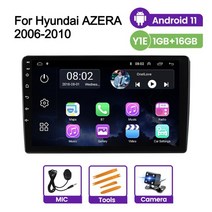 현대 그랜저 그랜져 내비게이션 안드로이드 2006 2007 2008 2009 2010 멀티미디어 gps 카플레이 wifi swc bt 자동차 차량 올인원 네비게이션 매립형, 1g 16g 카메라