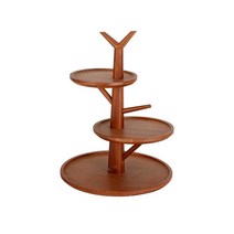 홈파티 과일 선반 떡 상 커피 접시 브런치 촬영 그릇, 2단 홈파티 과일 선반