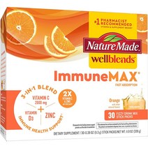 네이처메이드 이뮨맥스 비타민C 2000mg 비타민D3 1000IU 스틱 30포, 상품선택