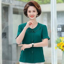 뉴타임즈 중년 여성 반팔 블라우스 N092Z