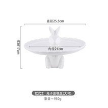애프터눈 티 세트 홈 파티 디저트 플레이팅 커피 타임nordic fruit plate cute bunny plate 세라믹 플레이트 케이크 스탠드 홈 플레이트 주방 용품 스시, 2-1pcs-10인치
