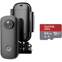 SJCAM 스포츠 액션캠 오토바이 헬멧 레코더 4K 버전 + 64GB 메모리 카드, C100+