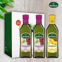[올리타리아] 포도씨유500ml 2병 해바라기씨유500ml 1병 (선물세트), 상세 설명 참조, 상세 설명 참조