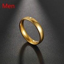 테이프공 만들기패션 럭셔리 황금 약혼 결혼 반지 커플 간단한 스타일 좋은 보석 기념일 선물 남성과 여성, 01 6MM_04 8_01 골드 컬러