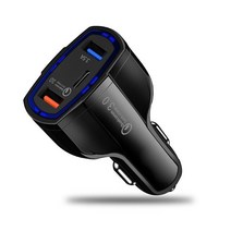 고속 호환 차량용 USB C 타입 충전기 아이폰 13 샤오미 화웨이 삼성 호환용 35W PD 3.0 QC3.0, [01] Black
