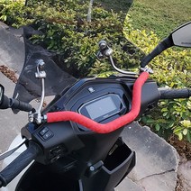 핸들바 스즈키 어드레스 UY125 오토바이 튜닝 파츠 올 뉴 어드레스 크로스바, D.밑단-나사 레드 맞춤 아동용 손잡이개