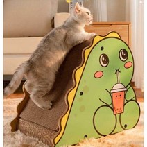 공룡 고양이 스크래치 보드 둥지 수직 고양이 발톱 보드는 부스러기를 흘리지 않습니다 골판지, 소형