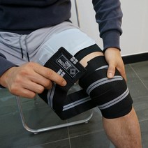 STRONGBRO 헬스 무릎 보호대 니슬리브 니랩 스쿼트 크로스핏 웨이트 역도 리프팅 [당일발송], 무릎보호대 니랩, 블랙그레이1개