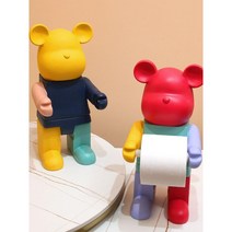 두루마리 인테리어 소품 난폭한 알록달록 걸이 케이스 휴지, A. 옐로우