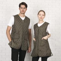 퀼팅 누빔 조끼형 앞치마 WQA01, M, WQA01_카키