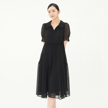 [23 신상] 프릴 오픈카라 주름 원피스 (BGOAF7513)