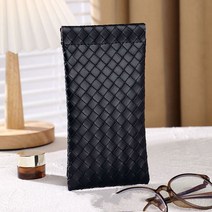 동전 가방 안경 홀더 남성 및 여성용 직조 선글라스 파우치 보관 화장품 PU 가죽 케이스