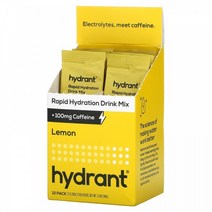 하이드란트 Rapid Hydration Drink Mix +100 mg Caffeine Lemon 12 Pack7.8 g Each