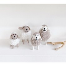 양모 양인형 오브제 겨울 인테리어 소품 크리스마스 인형 오너먼트 데코 장식, 그레이