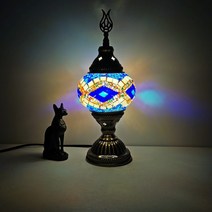 빈티지 스테인 글라스 램프 모자이크 조명 카페 무드등, L