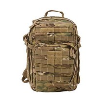 5 11 택티칼 밀리터리 백팩 - RUSH12 모듈식 경량으로 소지품을 보관할 수 있는 몰리 백 배낭 팩 24L 스몰 56892, 멀티캠.