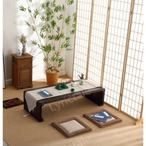 나주소반 전통찻집카페 전통찻집테이블 레트로밥상 방석 2개 증정, 110 x 50 x 30 + 방석2개