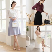 시크라인 퍼퓸 컬러 플레어 스커트 CLMB-S-502