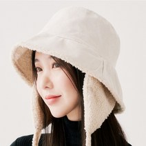 뽀글이 귀돌이탈부착 벙거지 스웨이드 버킷햇 겨울모자
