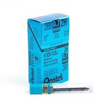 Pentel 수퍼 하이폴리머 리필 샤프심 0.7mm 미디엄 2B 샤프심 144개입 50-2B 그레이, 2B Lead, 144 Count (Pack of 1)