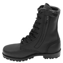 스나이퍼 보급형 전투화 검정색상 긴목 지퍼형 행군화 국산 수제 워커 부츠 샤무드 밀리언즈 SH