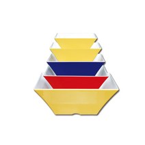 업소용 멜라민 그릇 식기 돌산 정사각부페볼