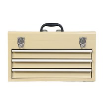 BIG RED ANTBD133-XY Torin 50.8cm(20인치) 휴대용 3단 서랍 스틸 공구 상자 금속 래치 클로저 옐로우, Yellow