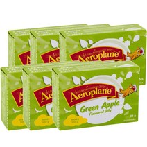 에어로플레인 젤리 그린 애플 맛 85g Aeroplane Jelly Green Apple Flavour, 6팩