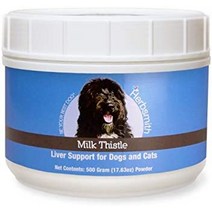 개와 고양이를 위한 허브스미스 밀크씨슬 허브 보조제 분말 75g, 가루 500g