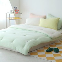 베이직톤 크레용 세미워싱 옥수수솜 먼지없는 사계절 이불 세트(SS/Q/K/LK)