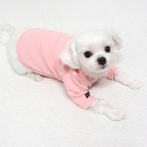 도기코디 무지 긴팔 티셔츠 애견 강아지봄옷 가을옷, 핑크